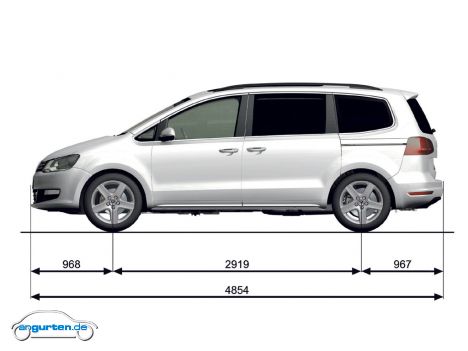 VW Sharan - Abmessungen 1