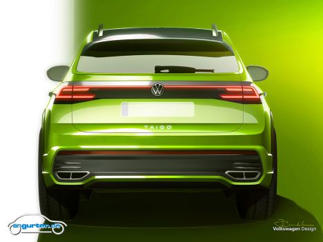 VW Taigo 2022 - Preview - Designskizze des neuen Taigo - er basiert auf dem neuen brasilianischen VW Nivus.