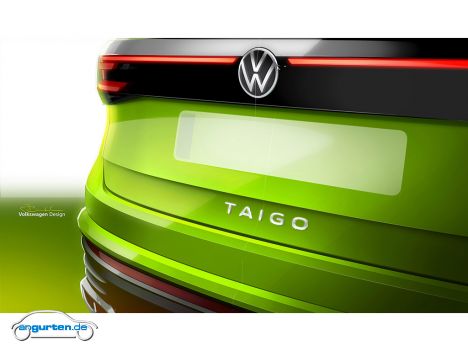 VW Taigo 2022 - Preview - Designskizze des neuen Taigo - er basiert auf dem neuen brasilianischen VW Nivus.
