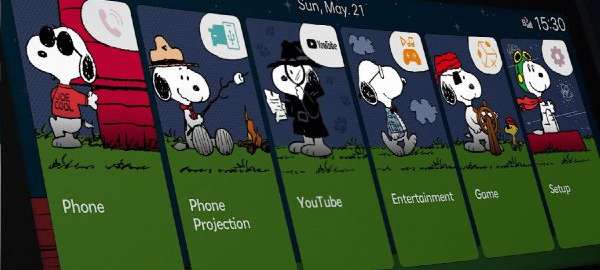 Bild: Hyundai - Die Peanuts kommen groß raus auf den Screens vieler Hyundai-Modelle