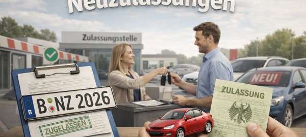Neuzulassungen im März 2026 deutlich über Vorjahr (KI-Bild)