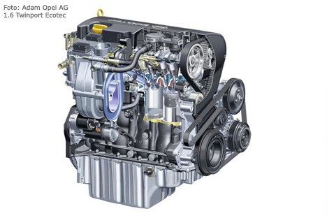 Schnittbild Motor Opel Astra H 	1.6 Twinport Ecotec