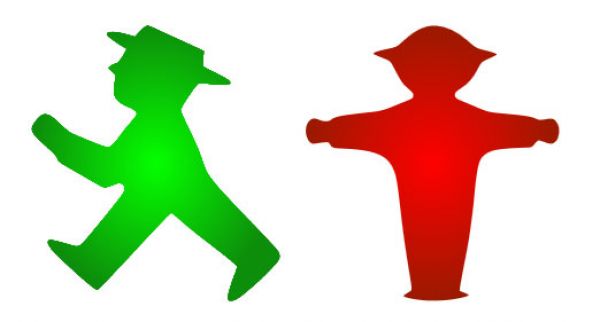 DDR Ampelmännchen Grafik: Karl Peglau (original design); Matthew Gates (SVG version)