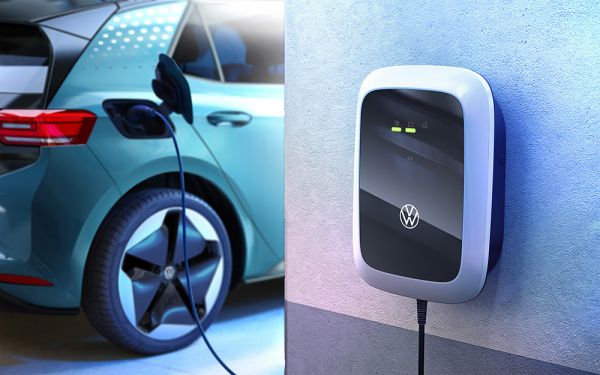 ID.Charger: 11 kW Ladeleistung für zuhause an der Wand. Bild: VW