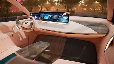 Das Cockpit des Vision iNEXT von BMW auf der CES 2019. Bild: BMW