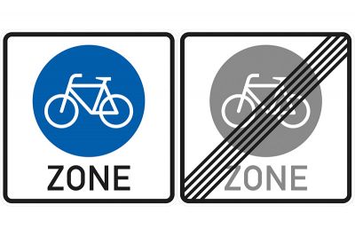 Fahrradzone - Anfang und Ende. Bild: Bundesanstalt für Straßenwesen (BASt)