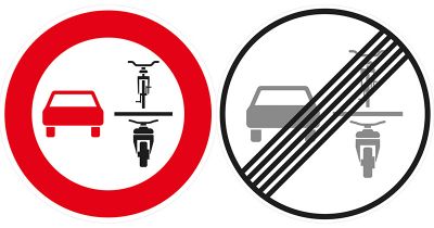 Neu in der StVO ist das Überholverbot für einspurige Fahrzeuge. Quelle: BASt.