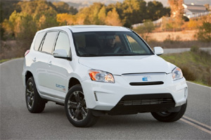 Toyota stellt auf der LA Auto Show den RAV4 EV Concept mit 160 Kilometer Reichweite vor. Bild: Toyota